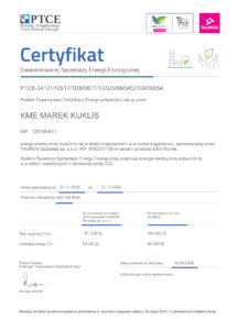 certyfikat_energia_ekologiczna_KME_Kuklis